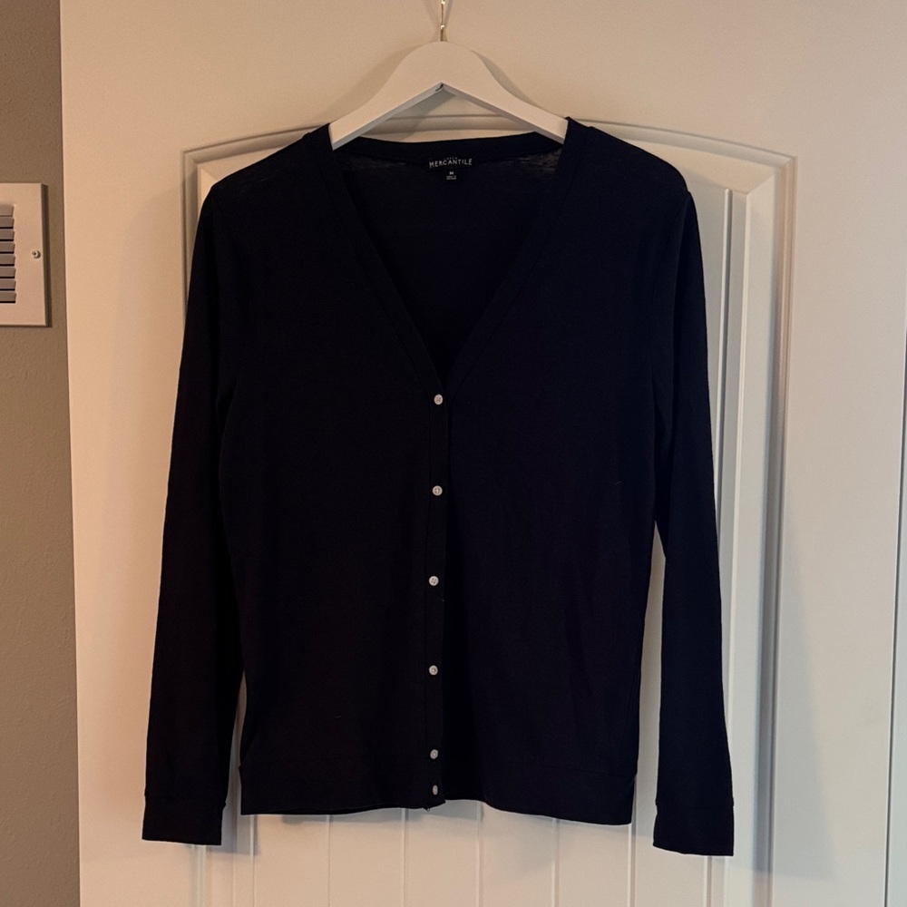 Black Button-Up Cardigan